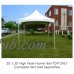 Party Tents Direct 20' x 20' Outdoor Wedding Canopy Event Tent Top ONLY, Striped Green   